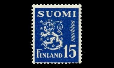 352 ** Leijona 15 mk sininen (1948)