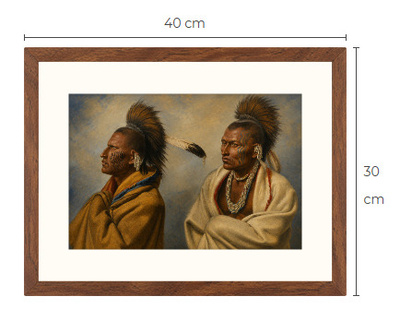 Uusi Intiaani art print kehystetty 30 cm x 40 cm