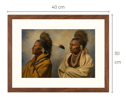 Uusi Intiaani art print kehystetty 30 cm x 40 cm
