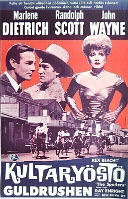 Elokuvajuliste: Kultaryöstö (John Wayne, Marlene Dietrich)