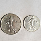 Ranska 5 Fr 1960 Hopea ja 1 Fr 1916 Hopea - pikkukuva 1