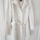 Valkoinen Cinzia Rocca Trench-coat / Trenssi / Kevättakki M - pikkukuva 5