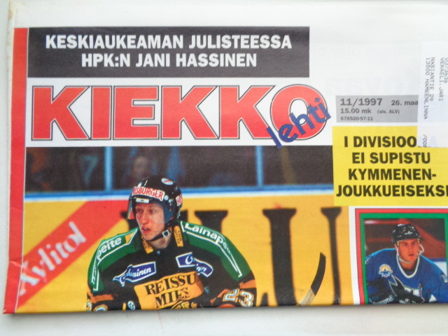 Kiekkolehti Nro 11/1997 (13.1)