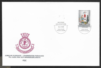 Pelastusarmeija Suomessa 100v 1989 FDC (LAPE 1068)