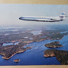 Finnair Caravelle, kone ylittää  saaristoa, p. 1974 - pikkukuva 1