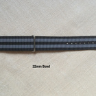 NATO  Bond 22 mm musta/harmaa ranneke - tikattu - pikkukuva 4