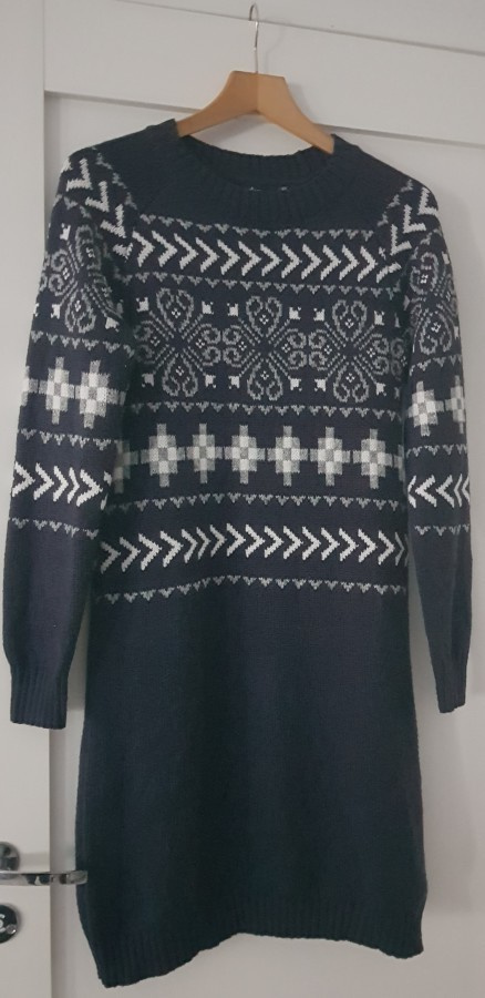 Ellos kuviollinen Neulemekko / Mekko - koko 38 - 40