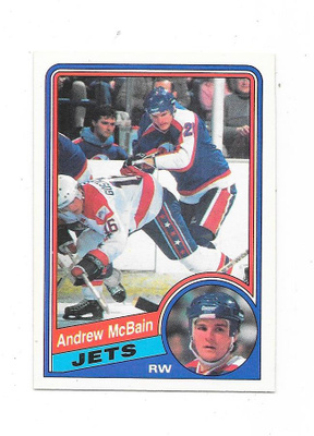 1984-85 OPC #343 Andrew McBain , Winnipeg Jets RC