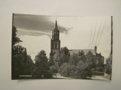 VANHA Postikortti Savonlinna 1950-l Alkup.Mallikappale