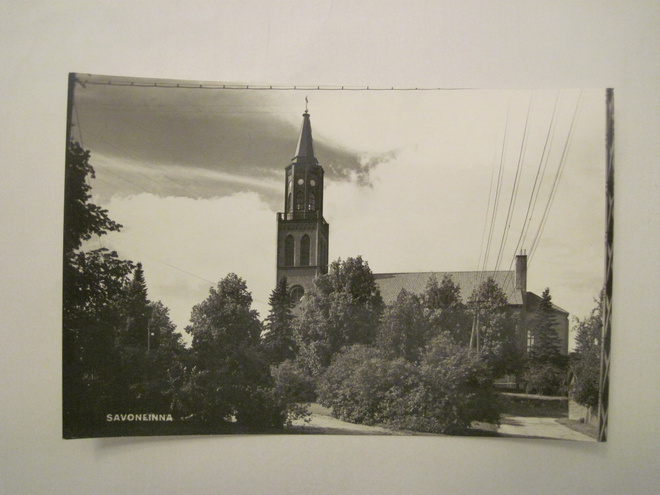 VANHA Postikortti Savonlinna 1950-l Alkup.Mallikappale