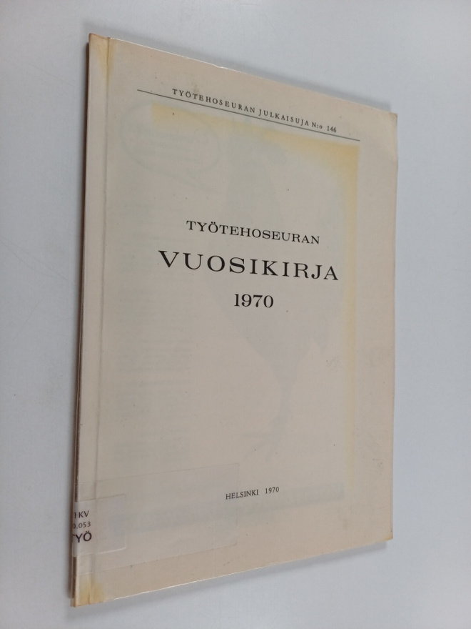 Työtehoseuran vuosikirja 1970