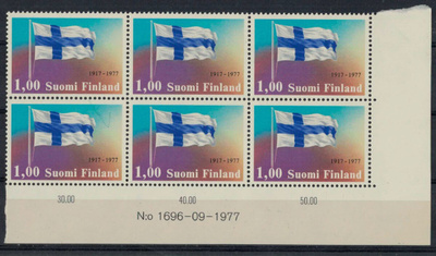1977 itsenäisyys 1mk  nro-6lo ++