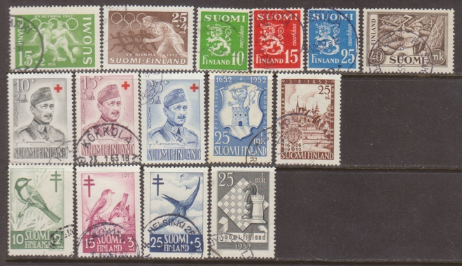 v.1952 Merkit leimattuna