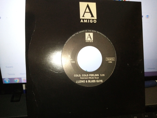 7" single :  J. Leino & Blues Guys : Cold Cold Feeling
