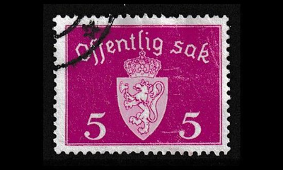 Norja 33 o Virkamerkki 5 öre (1939)