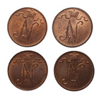 1 Penni 4 kpl. 1909-1913 Hyväkuntoinen erää! - pikkukuva 2
