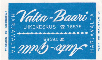 Harjavalta. Valta -  Baari .  s57