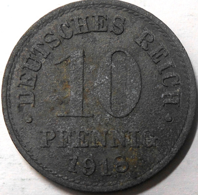 Saksa. 10 pfennig 1918.