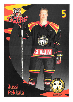 2001-02 Brynäs IF Postikortti nimmarilla Jussi Pekkala
