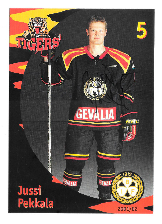 2001-02 Brynäs IF Postikortti nimmarilla Jussi Pekkala