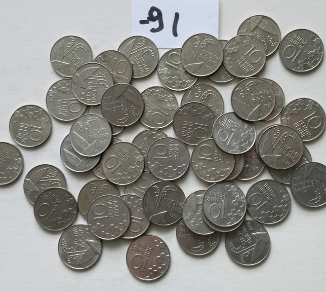 10 p  vuodet 1991-96, 300 kpl, circ