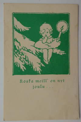 Vanha joulukortti tekijä tuntematon