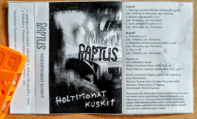 RAPTUS: Holtittomat Kuskit – C-kasetti 2010 - Post-Punk