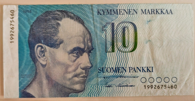 10 Markkaa 1993 Korvaava 1992675460