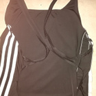 Adidas - kokouimapuku musta 3 raitaa M- koko(38) - pikkukuva 2