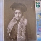 Kabinetti Valokuva KOMEA Rouva Hattu Turkiskaulus Turku 1900 - pikkukuva 1