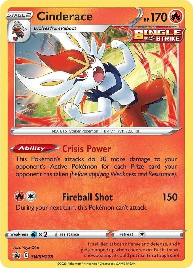 Cinderace (SWSH 278) - Black Star Promo - NM/M
