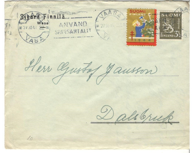 Vaasa,  v. 1944  firmakuori kotiseutukeräilijälle