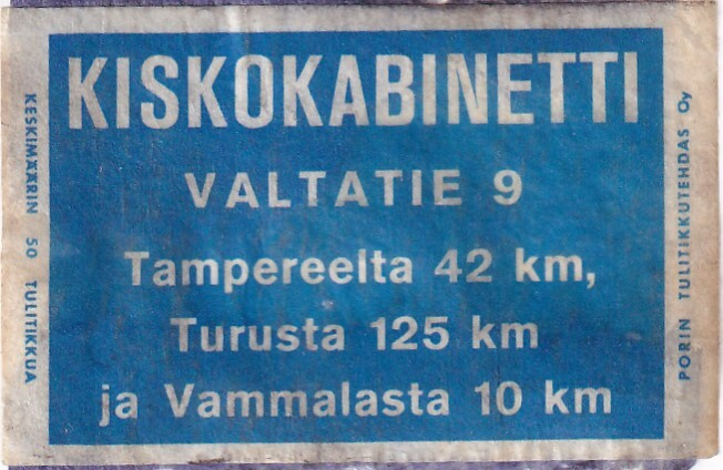 KISKOKABINETTI, Valtatie 9  . s55