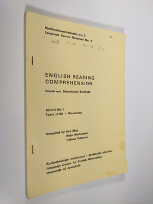 English reading comprehension : social and behavioural sc...