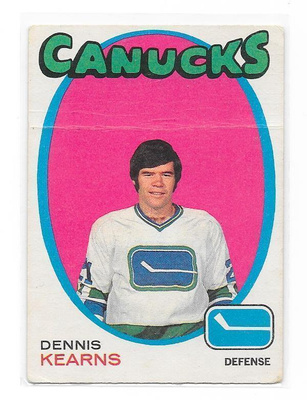 1971-72 OPC #231 Dennis Kearns Vancouver Canucks
