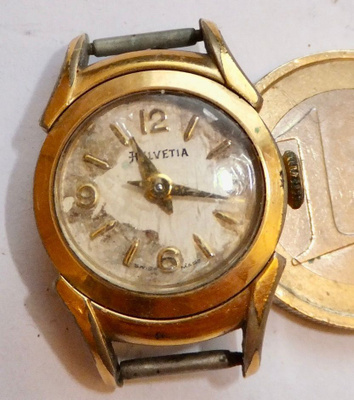 VANHA Kello Helvetia Sveitsiläinen 1958