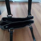 Harmaanmusta naisten käsilaukku noin 30 x 29 cm - pikkukuva 5