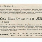 Purkkakuva Hellas Villieläimiä n:o 85 Purukumikuva - pikkukuva 2