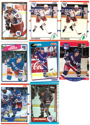 8 x Legenda JAN ERIXON New York Rangers