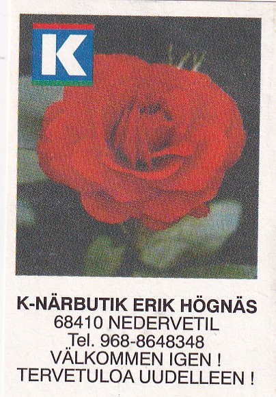 Nedervetil, K - Närbutik Erik Högnäs  2/10