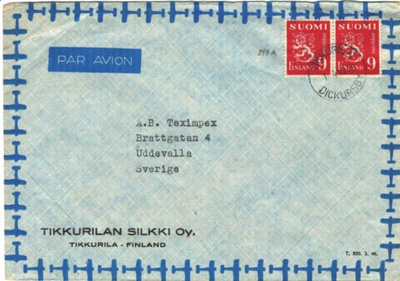 FIRMAKUORI +LENTOK. TIKKURILA SILKKI-RUOTSI (9+9MK P)