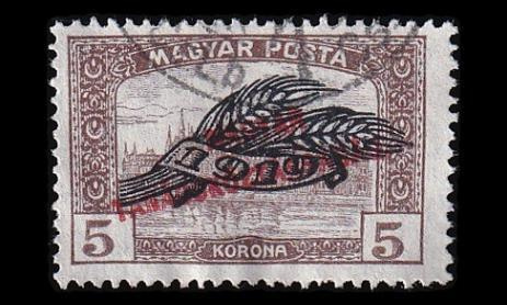 Unkari 310 o Parlamenttitalo vehnäntähkä pp 5 Kr (1920)