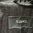 SAKI MIESTEN MUSTA NAHKATAKKI KOKO 56 - pikkukuva 3