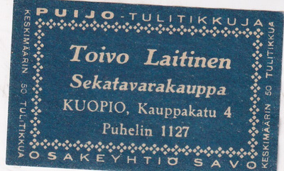 Kuopio. Toivo Laitinen, Osakeyhtiö Savo, Puijo . s47