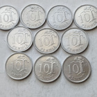 10 penniä, kaikki vuodet 1983-1990, 10 kolikkoa. circ+unc - pikkukuva 1