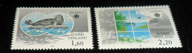 LAPE 982 JA 983 ** EUROOPA-MERKIT. POSTITUOREENA .2 KPL