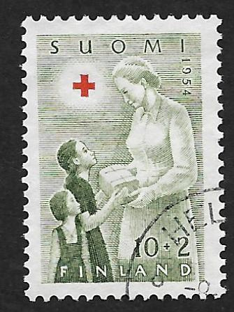 Punainen risti 1954 10+2mk (LAPE 422) O