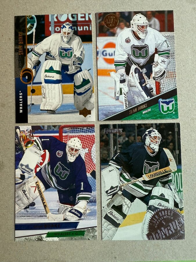Sean Burke - Hartford Whalers - 4 cards