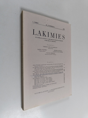 Lakimies 7/1988 : Suomalaisen lakimiesyhdistyksen aikakau...