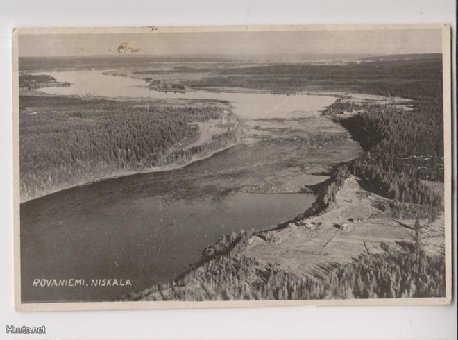 Rovaniemi , Niskala mv ilmakuva wanhakortti p175